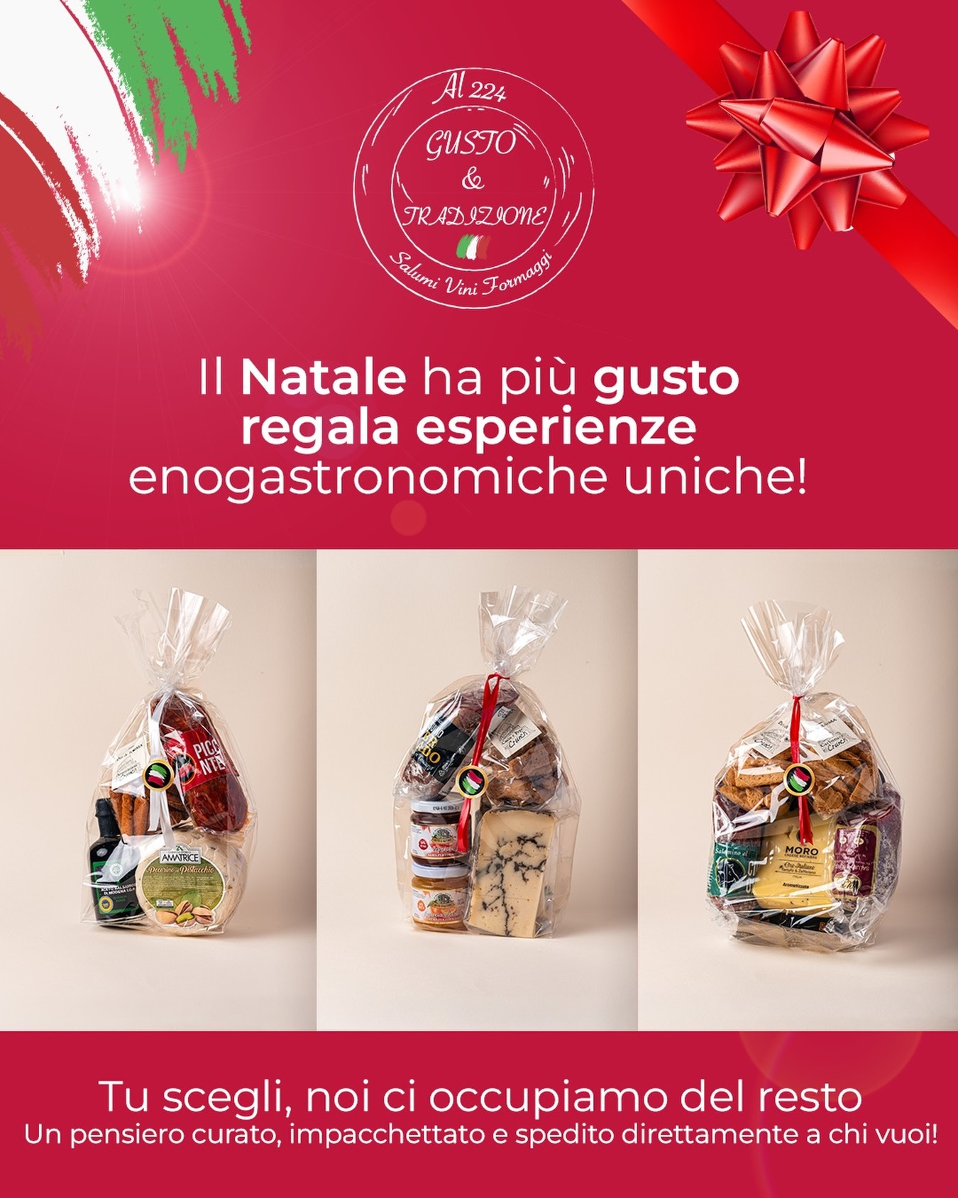 Make Christmas even more flavorful give the gift of unique food and wine experiences! 
You choose, we take care of the rest - A thoughtful gift, beautifully wrapped and shipped straight to whoever you want!
• GUSTOETRADIZIONE.SHOP • 
Il Natale ha più gusto: regala esperienze enogastronomiche uniche. Tu scegli, noi ci occupiamo del resto.
Un pensiero curato, impacchettato e spedito direttamente a chi vuoi.
#DegustazioneGourmet #EccellenzeItaliane #GustoAvvolgente #SaporiDItalia #GustoETradizione #ItalianFood #FoodExperience #MercatoTrionfaleRoma #madeinitaly #gourmetbox #italiantaste #gourmetfood #madeinitaly #authenticflavors #italianheritage #foodlovers #gourmetselection #tasteofitaly #giftIdea