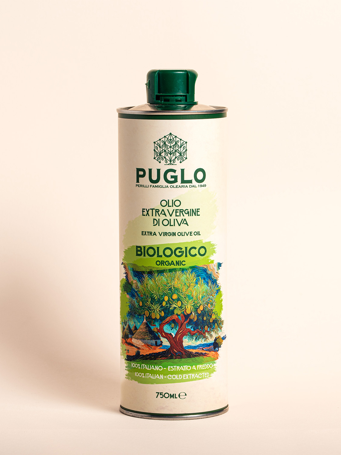 Olio Extra Vergine di Oliva Biologico 750 ml – Puglo